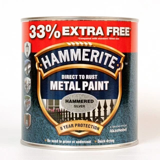 HAMMERITE METAL PAINT HAMMERED SILVER 2.5L 3 HAMMERITE METAL PAINT HAMMERED SILVER 2.5L
