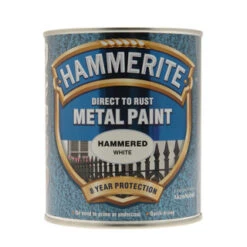 HAMMERITE METAL PAINT HAMMERED WHITE 750ML