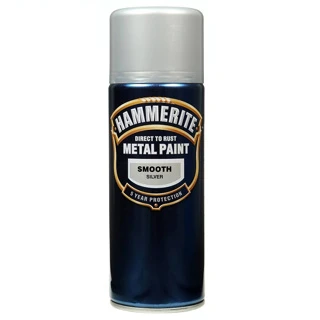 HAMMERITE METAL PAINT SMOOTH SILVER AEROSOL 400ML 3 HAMMERITE METAL PAINT SMOOTH SILVER AEROSOL 400ML
