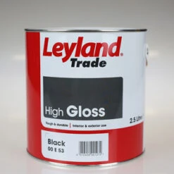 LEYLAND PAINT GLOSS BLACK 2.5LTR