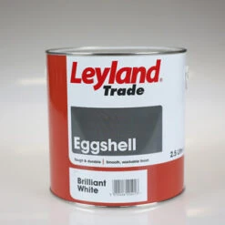 LEYLAND PAINT EGGSHELL BRILLIANT WHITE 2.5LTR