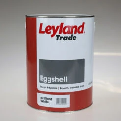 LEYLAND PAINT EGGSHELL BRILLIANT WHITE 5LTR