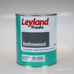 LEYLAND PAINT SATINWOOD BRILLIANT WHITE 0.75LTR
