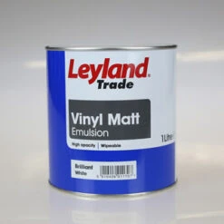 LEYLAND PAINT VINYL MATT BRILLIANT WHITE 1LTR
