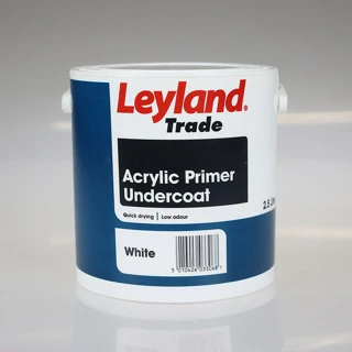 LEYLAND PAINT ACRYLIC PRIMER UNDERCOAT WHITE 2.5LTR 3 LEYLAND PAINT ACRYLIC PRIMER UNDERCOAT WHITE 2.5LTR
