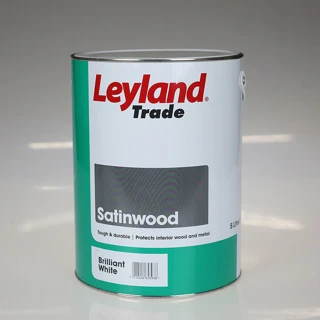 LEYLAND SATINWOOD BRILLIANT WHITE 5LTR 3 LEYLAND SATINWOOD BRILLIANT WHITE 5LTR