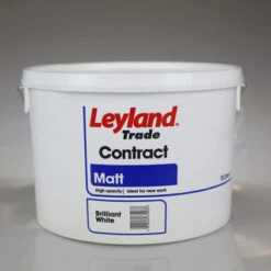 LEYLAND PAINT CONTRACT MATT BRILLIANT WHITE 10LTR