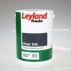 LEYLAND PAINT VINYL SILK BRILLIANT WHITE 5LTR
