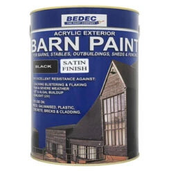 BEDEC BARN PAINT BLACK SATIN 5L