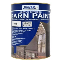 BEDEC BARN PAINT WHITE MATT 5L