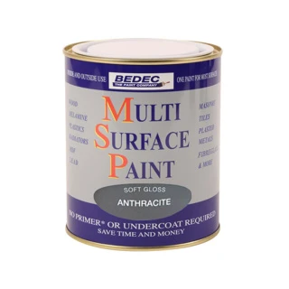 BEDEC MULTI SURFACE PAINT ANTHRACITE GLOSS 2.5L 3 BEDEC MULTI SURFACE PAINT ANTHRACITE GLOSS 2.5L
