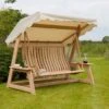 Alexander Rose Bengal Roble Swing Seat 2 Alexander Rose Bengal Roble Swing Seat -Love Garden lifestyle image of the roble swing seat in use in this garden. 29d6dd7c04b17ac618d1e6aed37c50dd original