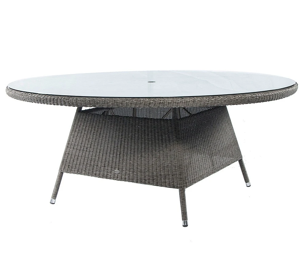 Alexander Rose Monte Carlo 1.8m Glass Top Table In Grey 4 Alexander Rose Monte Carlo 1.8m Glass Top Table In Grey - Image 2
