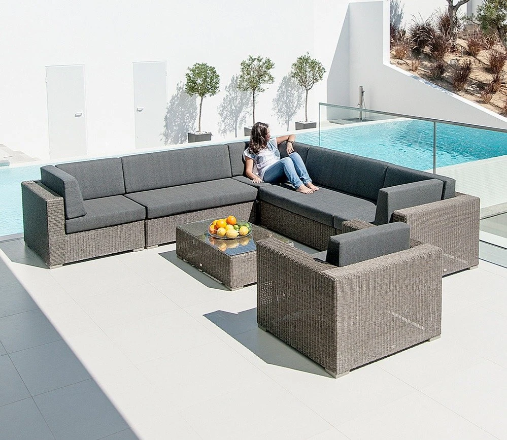 Alexander Rose Monte Carlo Glass Top Coffee Table In Grey 5 Alexander Rose Monte Carlo Glass Top Coffee Table In Grey - Image 3