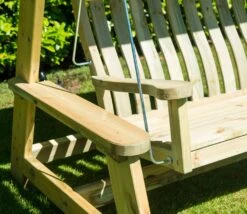 Alexander Rose Malu Pine Ecru Canopy Swing Seat