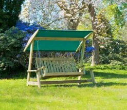 Alexander Rose Malu Pine Green Canopy Swing Seat