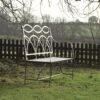 Haddonstone Regency Three Seater Wrought Iron Seat -Love Garden regency three seater wrought iron metal garden seat d52b6db222bd94b60425789a49d5b5cb original