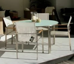 Barlow Tyrie Mercury Circular Dining Table 16 Barlow Tyrie Mercury Circular Dining Table -Love Garden sea ice tempered glass top table 01baa974c985a1385b164cb54de5afea original