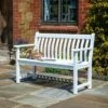 Alexander Rose Broadfield White Acacia 4ft Bench -Love Garden the 4 foot white bench on display 4d6fdaab1c7edc412d3e835dc1b3c284 original