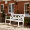 Alexander Rose Sherwood White Acacia 5ft Drachmann Bench -Love Garden the 5 foot drachmann bench on display 4c7f7dd22cd7a76fe96916a57bc59bed original
