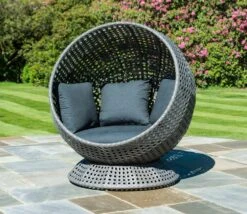 Alexander Rose Monte Carlo Hanging Chair -Love Garden the hanging chair on its included base. b019b6bea6092c1356d0f34259c69a19 original