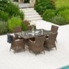 Alexander Rose San Marino 1.6 X 1.0m Rectangle Table -Love Garden the rectangle table on display with matching bench chairs 9015ba72c698666736835f9709db3b7e original