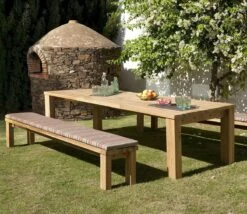 Barlow Tyrie Titan 260cm Rustic Teak Backless Bench 10 Barlow Tyrie Titan 260cm Rustic Teak Backless Bench -Love Garden titan bench with optional cushion. c93eebf0919e5c29b6a383b9c20c53cd original