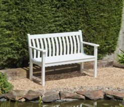 Alexander Rose Broadfield White Acacia 4ft Bench 10 Alexander Rose Broadfield White Acacia 4ft Bench -Love Garden white painted broadfield bench 4ft by alexander rose 3878805710aca1b1d74b76c4855a5859 original
