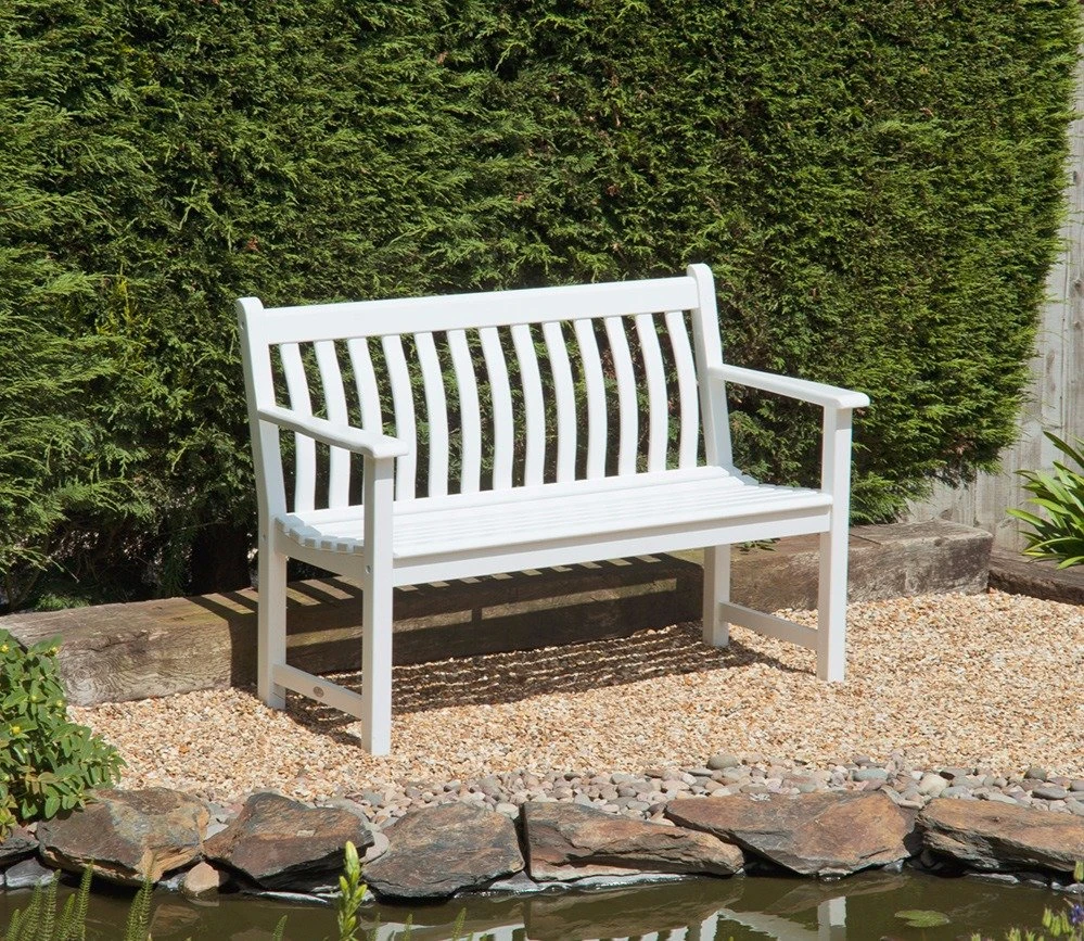 Alexander Rose Broadfield White Acacia 4ft Bench 5 Alexander Rose Broadfield White Acacia 4ft Bench - Image 3