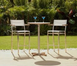Barlow Tyrie Equinox High Dining Pedestal Tables -Love Garden with matching chairs. a73bf37769af54a5218a2394d6b3d0d4 original