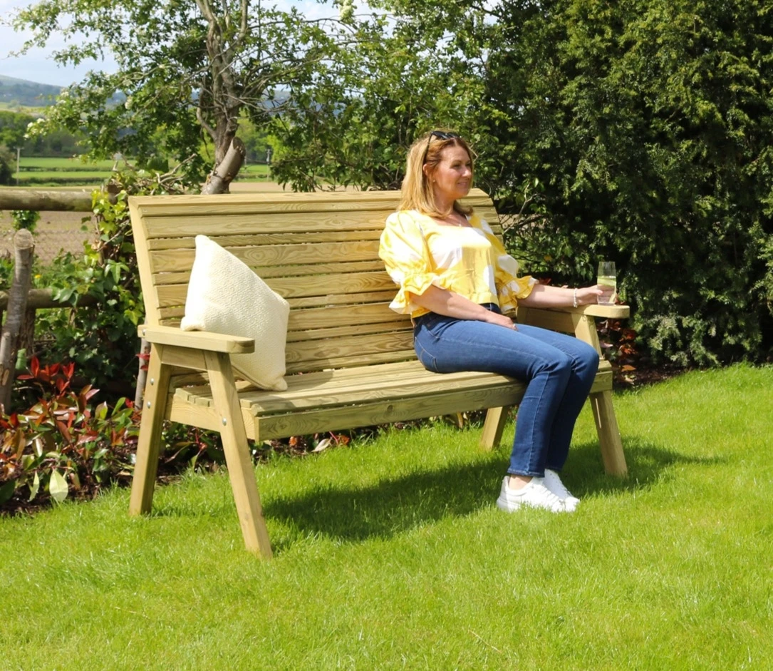 Zest Freya 3 Seater Bench 4 Zest Freya 3 Seater Bench - Image 2